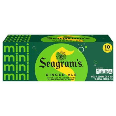 Seagrams Soda Pop Ginger Ale In Mini Cans - 10-7.5 Fl. Oz. - Image 1