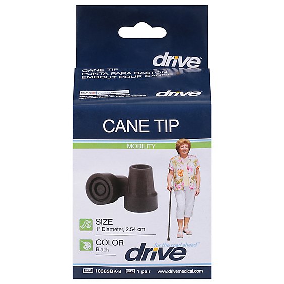 Drive Medical Cane Tip 1indiameter,8pr/Cs, - Each