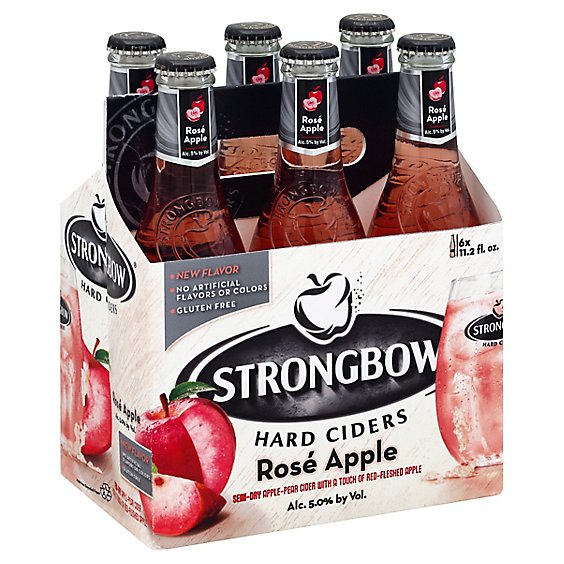 Strongbow Cider Rose In Bottles - 6-11.2 Fl. Oz.
