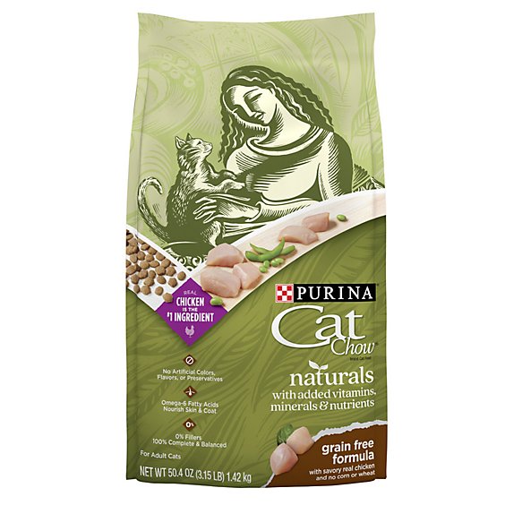 Purina Cat Chow Naturals Real Chicken Dry Cat Food - 3.15 Lb