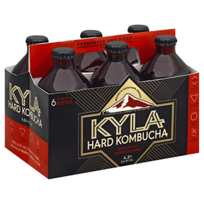 Kyla Hibiscus Lime Hard Kombucha In Bottles - 6-11 Fl. Oz.