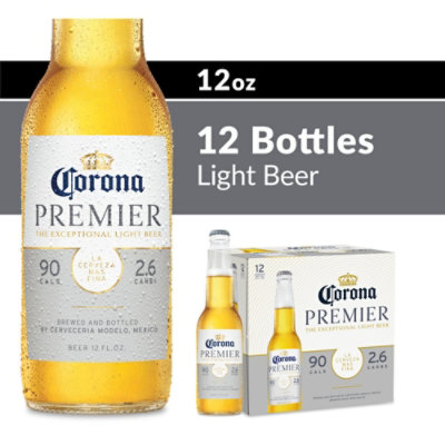 Corona Premier Mexican Lager Light Beer Bottles 4.0% ABV Multipack - 12-12 Fl. Oz. - Image 1