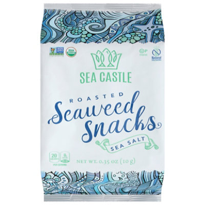 Sea Castle Organic Roasted Seaweed With Sea Salt - .35 Oz