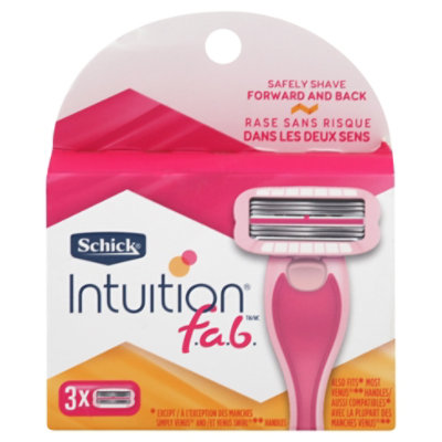 Schick Intuition f.a.b. Razor Bi Directional With 3 Razor Blade Refills - Each - Image 3