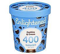 Enlightened Ice Cream Light Cookies & Cream 1 Pint - 473 Ml
