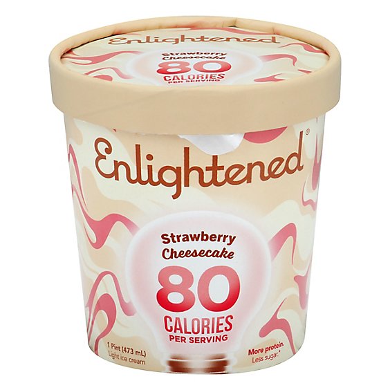 Enlightened Ice Cream Light Strawberry Cheesecake 1 Pint - 473 Ml