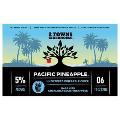 2 Towns Ciderhouse Ciderhouse Pacific Pineapple In Bottles - 6-12 Fl. Oz.