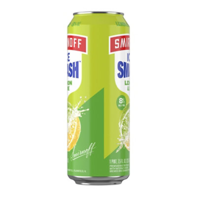 Smirnoff Ice Smash Lemon and Lime 8% ABV Single Can - 23.5 Oz - Image 3