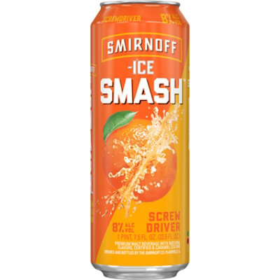 Smirnoff Ice Smash Screwdriver Premium Malt Beverage 8% ABV Single Can - 23.5 Oz - Image 1