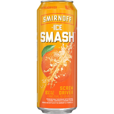 Smirnoff Ice Smash Screwdriver Premium Malt Beverage 8% ABV Single Can - 23.5 Oz - Image 3