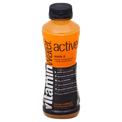 Vitaminwater Active Orange Mango Werk It 15.2 Ounces Each - 15.2 Fl. Oz.