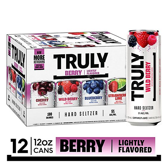 Truly Hard Seltzer Berry Variety Pack Spiked & Sparkling Water - 12-12 Fl. Oz.