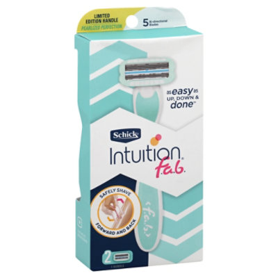 Schick Intuition f.a.b. Razor Bi Directional With 2 Razor Blade Refills - Each