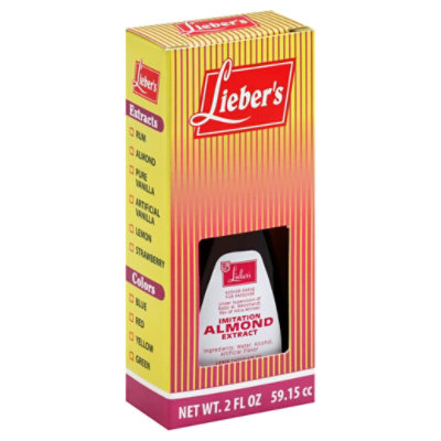 Liebers Passover Almonds Extract Imitation Bottle - 2 Fl. Oz. - Image 1