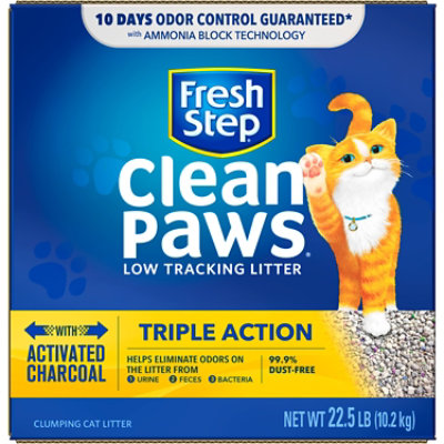 Fresh Step Clean Paws Triple Action Scented Clumping Cat Litter - 22.5 Lbs - Image 1