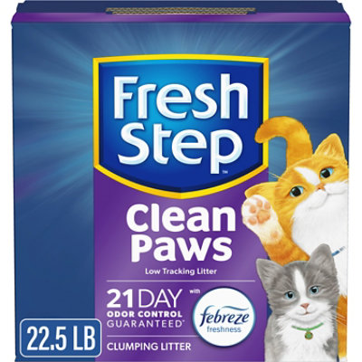 Fresh Step Clean Paws Multi Cat Scented Clumping Cat Litter With The Power Of Febreze - 22.5 Lbs - Image 1