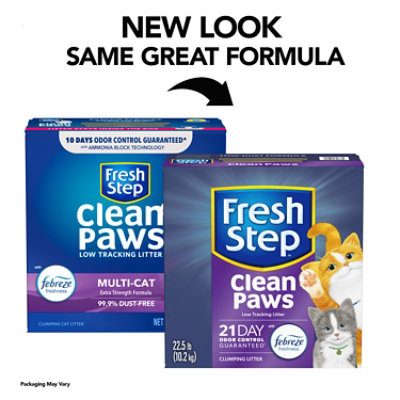 Fresh Step Clean Paws Multi Cat Scented Clumping Cat Litter With The Power Of Febreze 22.5 Lbs carrsqc