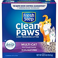 Fresh Step Clean Paws Multicat Scented Clumping Cat Litter With Febreze - 22.5 Lbs - Image 1