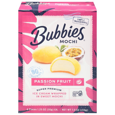 Bubbies Ice Cream Mochi Passion Fruitt - 7.5 Oz - Image 3