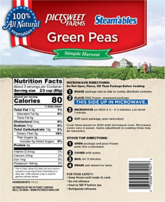 Pictsweet Farms Steamables Peas Green Simple Harvest - 10 Oz - Image 6