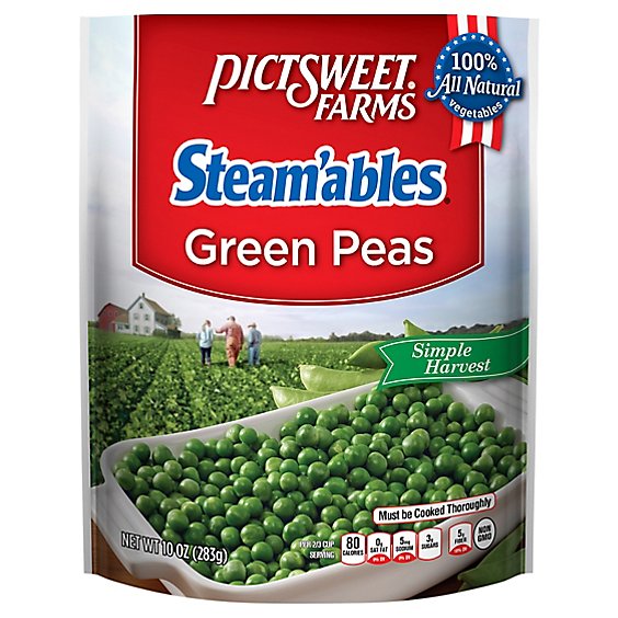 Pictsweet Farms Steamables Peas Green Simple Harvest - 10 Oz