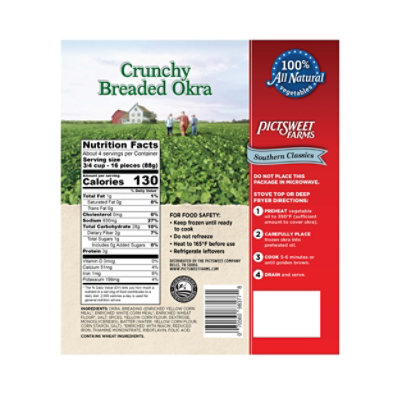 Pictsweet Farms Okra Breaded Crunchy Southern Classics - 12 Oz - Image 6