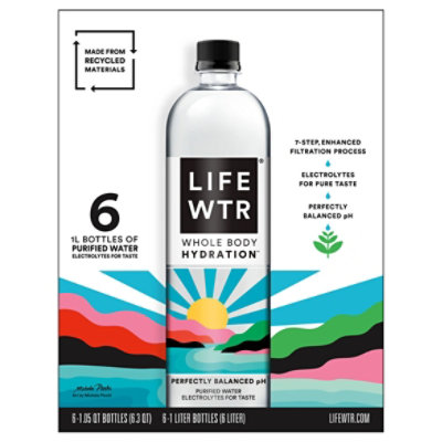 LIFEWTR Water Purified Bottle - 6-1 Liter