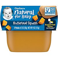 Gerber 1st Foods Natural For Baby Butternut Squash Baby Food Tubs Multipack - 2-2 Oz - Image 1