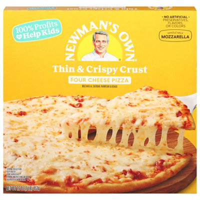 Newmans Own Pizza Thin And Crispy Four Cheese Frozen - 16 Oz - Image 2