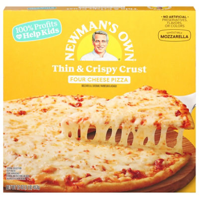Newmans Own Pizza Thin And Crispy Four Cheese Frozen - 16 Oz