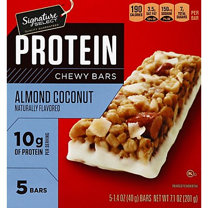 Signature Select Bars Protein Chewy Almond Coconut - 7.1 Oz - Image 2