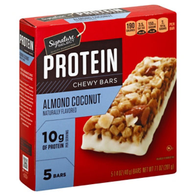 Signature SELECT Bars Protein Chewy Almond Coconut - 7.1 Oz