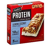 Signature Select Bars Protein Chewy Almond Coconut - 7.1 Oz
