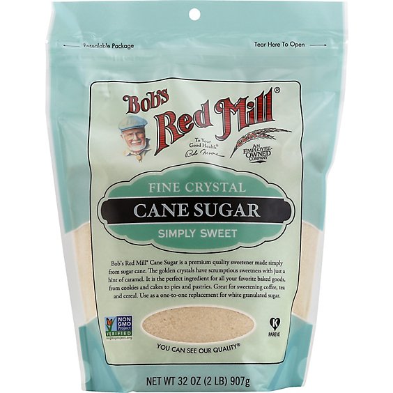 Bobs Red Mill Sugar Cane Fine Crystal - 32 Oz