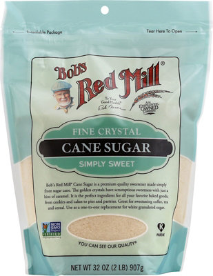 Bobs Red Mill Sugar Cane Fine Crystal - 32 Oz