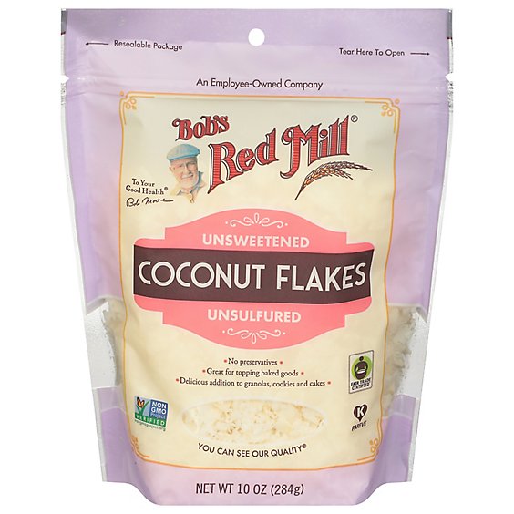Bob's Red Mill Unsweetened Unsulfured Coconut Flakes - 10 Oz