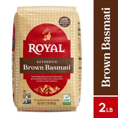 Royal Rice Brown Basmati - 2 Lb - Image 1
