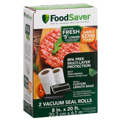 FoodSaver GameSaver Long Vacuum-Seal Rolls - 8 x 20