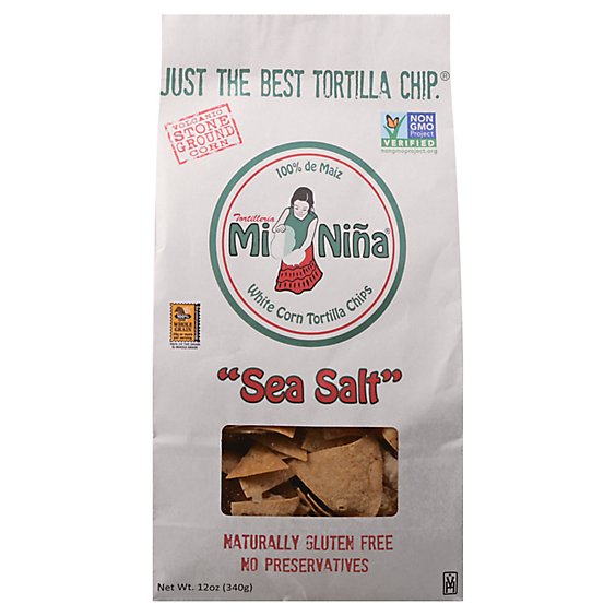 Mi Nina Chips Tortilla Sea Salt - 12 Oz