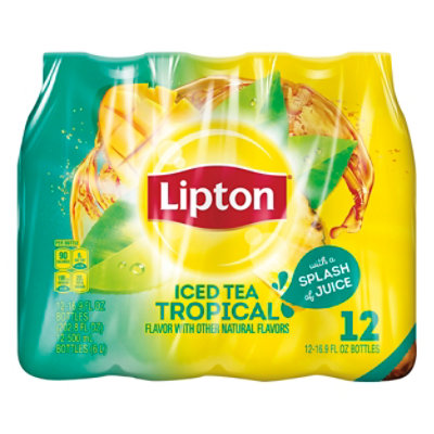 Lipton Lemon Iced Tea, 16.9 fl oz, 12 Pack Bottles 