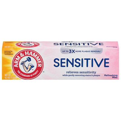 ARM & HAMMER Sensitive Refreshing Mint Teeth Gums Fluoride Toothpaste - 4.5 Oz - Image 3