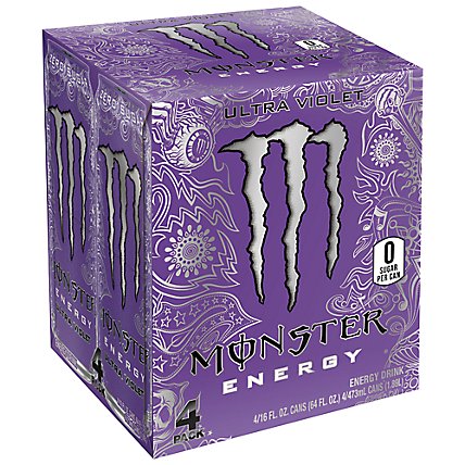 Monster Energy Ultra Violet Sugar Free Energy Drink - 4-16 Fl. Oz. - Image 1
