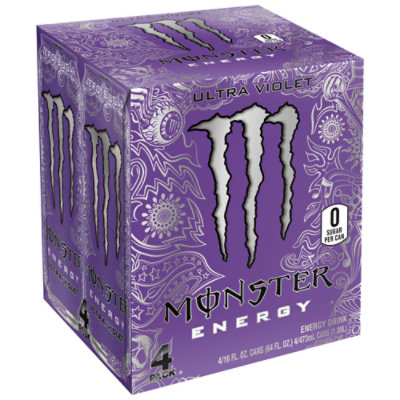 Monster Energy Drink Zero Sugar Ultra Violet - 4-16 Fl. Oz.