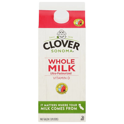 Clover Milk Vitamin D Non - GMO Choice - Half Gallon - Image 2