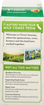 Clover Milk 1% Low Fat Non - Gmo - Half Gallon - Image 4