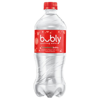 bubly Sparkling Water Strawberry Plastic Bottle - 20 Fl. Oz. - Image 3