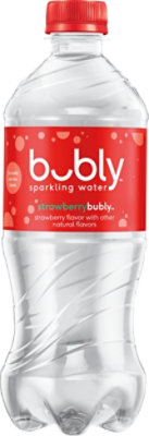 bubly Sparkling Water Strawberry Plastic Bottle - 20 Fl. Oz. - Image 2