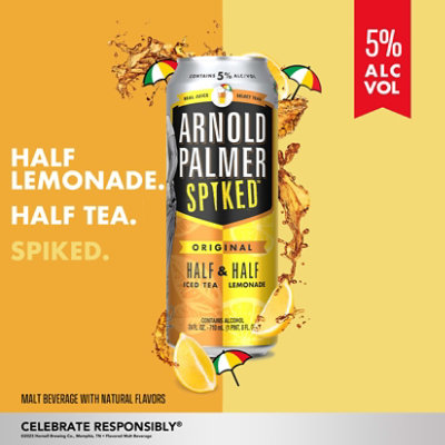 Arnold Palmer Spiked Half & Half Original Beer 5% ABV Cans - 6-12 Fl. Oz. - Image 2