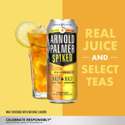 Arnold Palmer Spiked Half & Half Original Beer 5% ABV Cans - 6-12 Fl. Oz. - Image 3