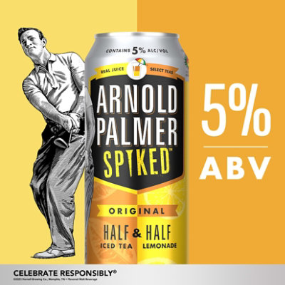 Arnold Palmer Spiked Half & Half Original Beer 5% ABV Cans - 6-12 Fl. Oz. - Image 3
